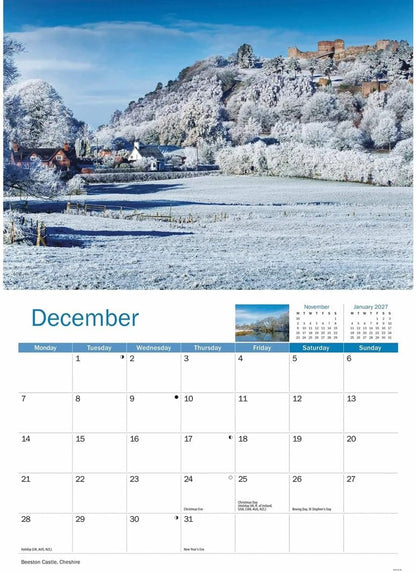 Carousel Worldwide, Rural Britain 2026 A4 Wall Calendar
