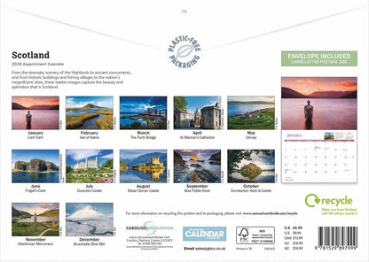 Scotland 2026 A4 Wall Calendar