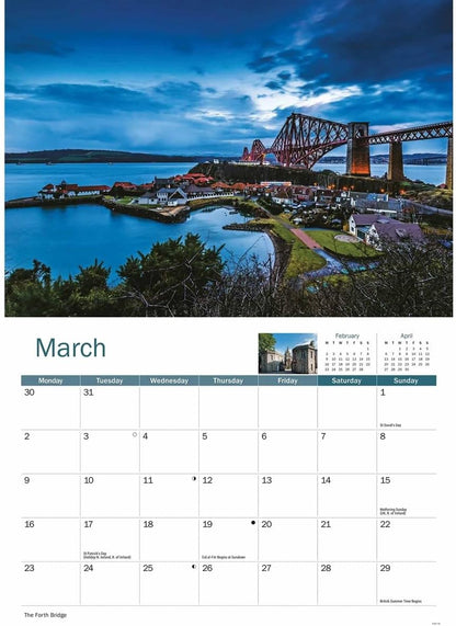 Scotland 2026 A4 Wall Calendar