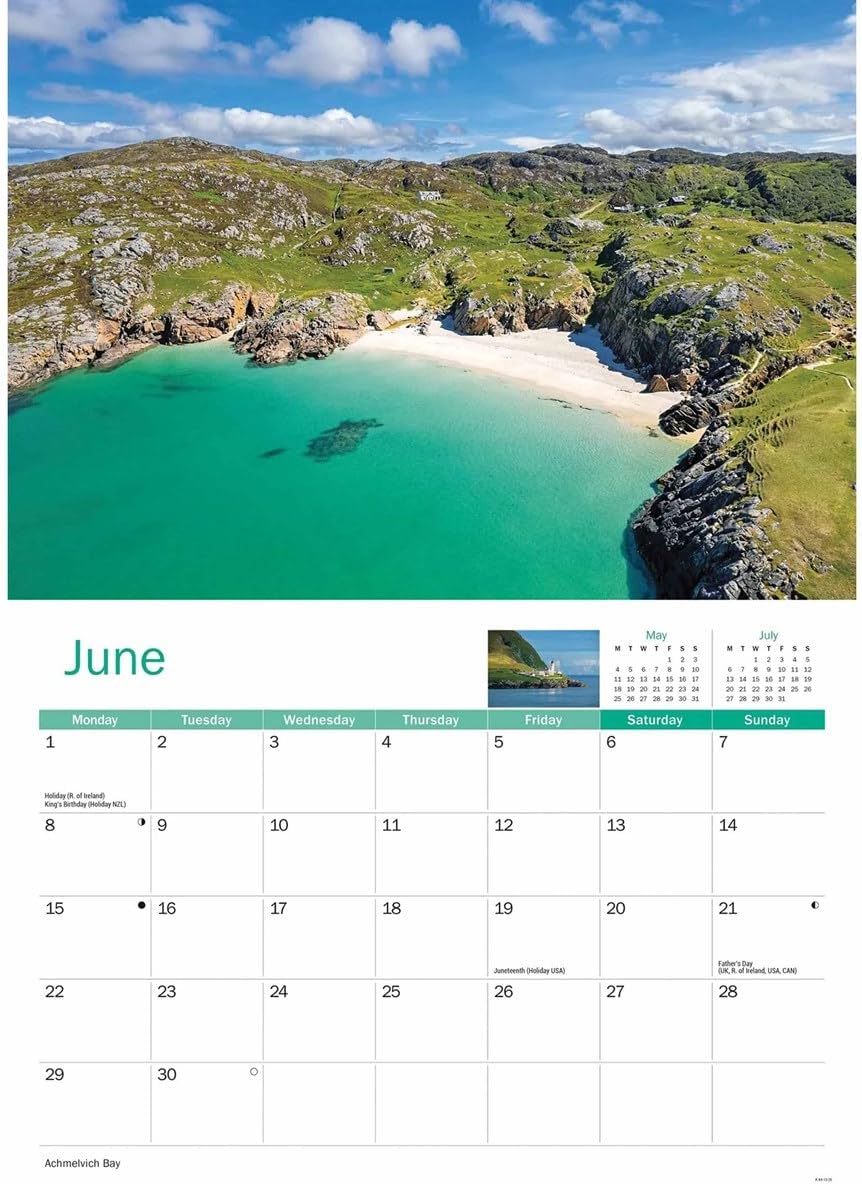 Carousel Worldwide, Scottish Highlands & Islands 2026 A4 Wall Calendar