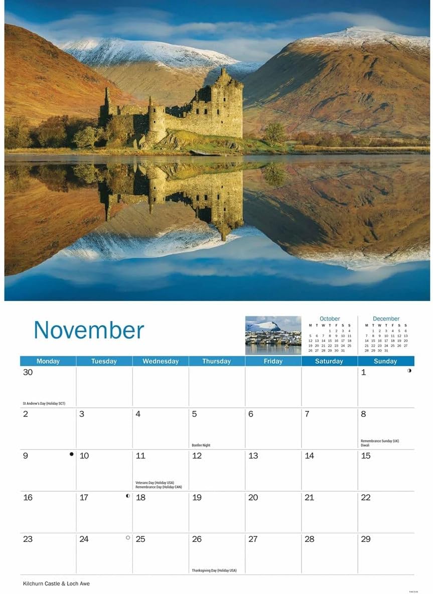 Carousel Worldwide, Scottish Highlands & Islands 2026 A4 Wall Calendar