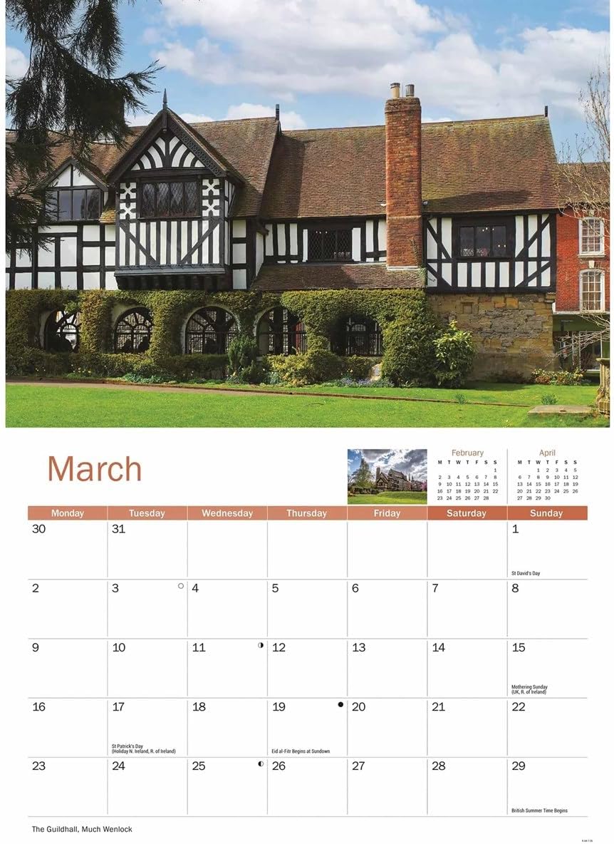 Shropshire 2026 A4 Wall Calendar