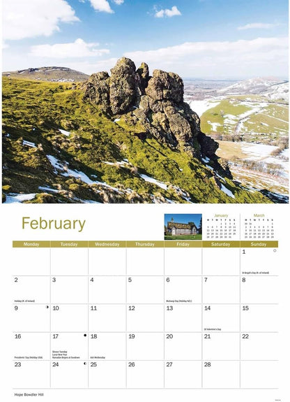 Shropshire Hills 2026 A4 Wall Calendar