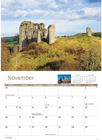Shropshire Hills 2026 A4 Wall Calendar