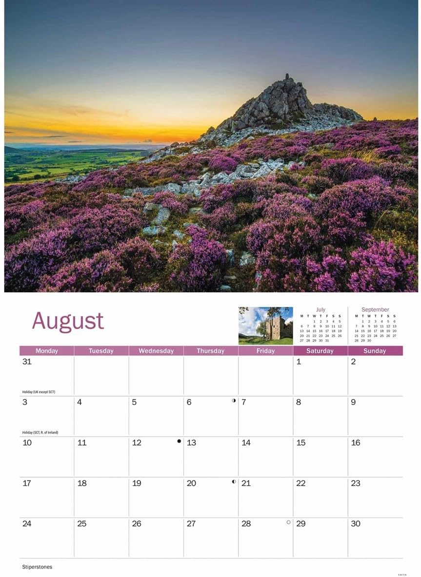 Shropshire Hills 2026 A4 Wall Calendar
