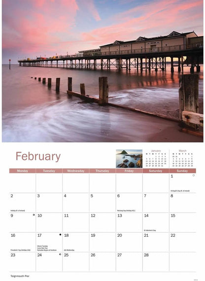 South Devon Coast 2026 A4 Wall Calendar