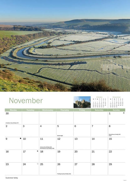 South Downs 2026 A4 Wall Calendar