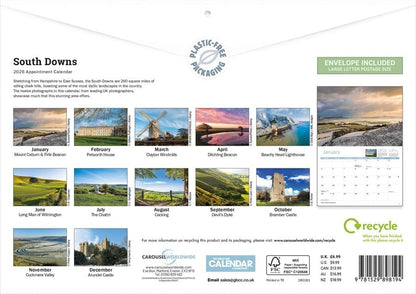 South Downs 2026 A4 Wall Calendar