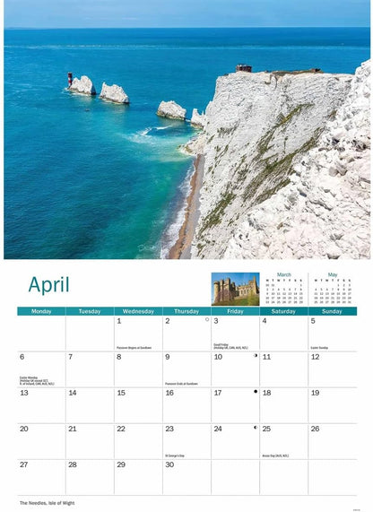 South East England 2026 A4 Wall Calendar
