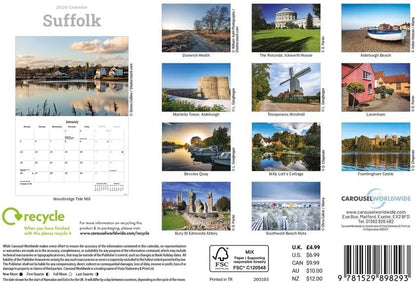 Carousel Worldwide, Suffolk 2026 A5 Wall Calendar