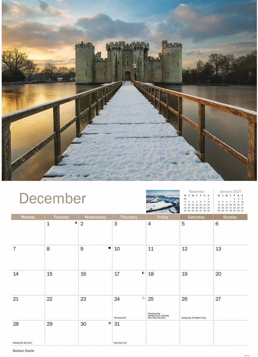 Sussex 2026 A4 Wall Calendar
