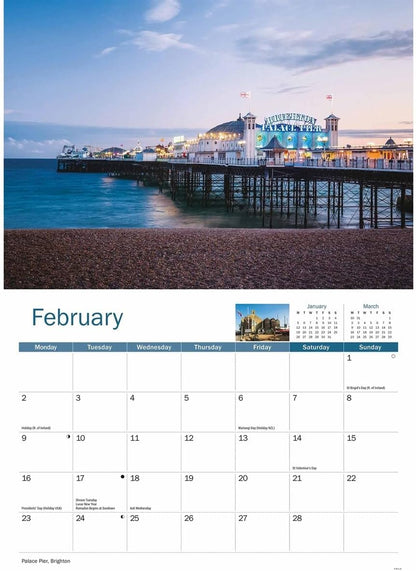 Sussex 2026 A4 Wall Calendar