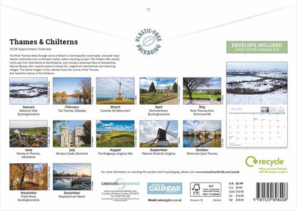 Thames & Chilterns 2026 A4 Wall Calendar