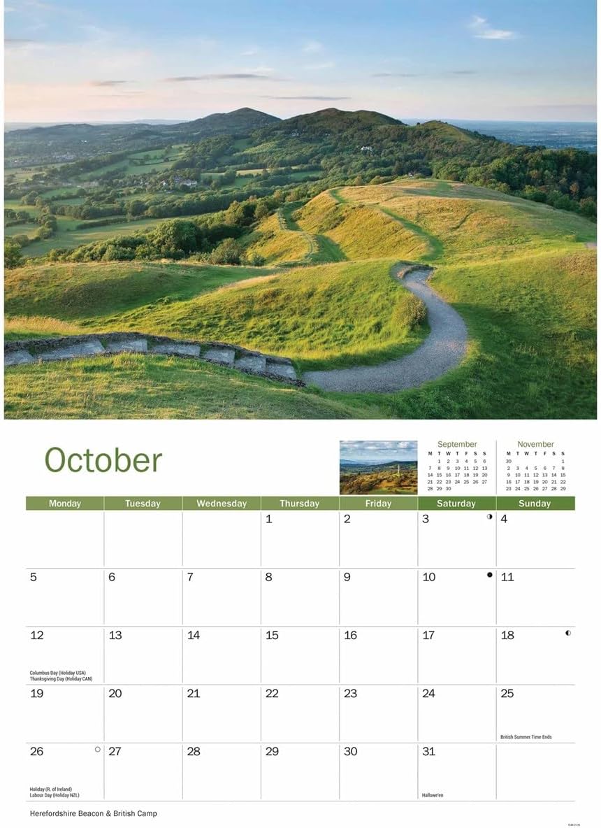 The Malverns 2026 A4 Wall Calendar