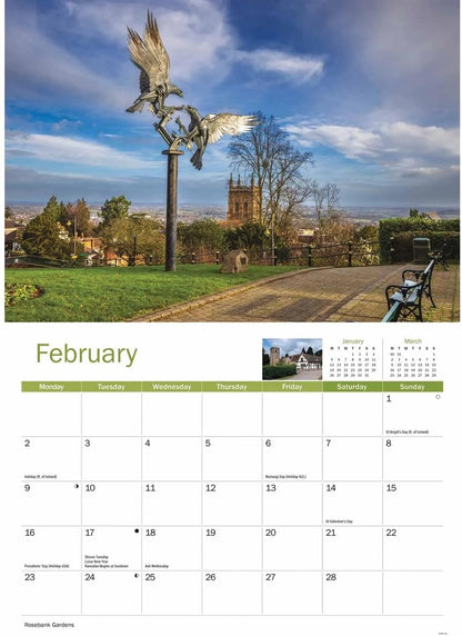 The Malverns 2026 A4 Wall Calendar