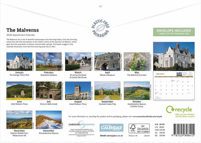 The Malverns 2026 A4 Wall Calendar