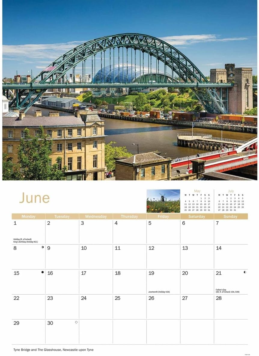 Carousel Worldwide, Tyne & Wear 2026 A4 Wall Calendar