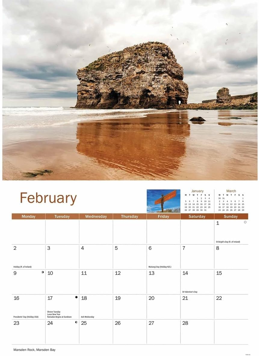 Carousel Worldwide, Tyne & Wear 2026 A4 Wall Calendar