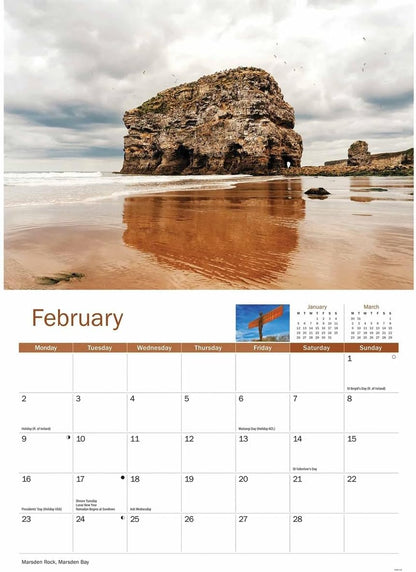 Carousel Worldwide, Tyne & Wear 2026 A4 Wall Calendar
