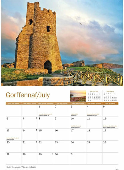 Wales 2026 A4 Wall Calendar