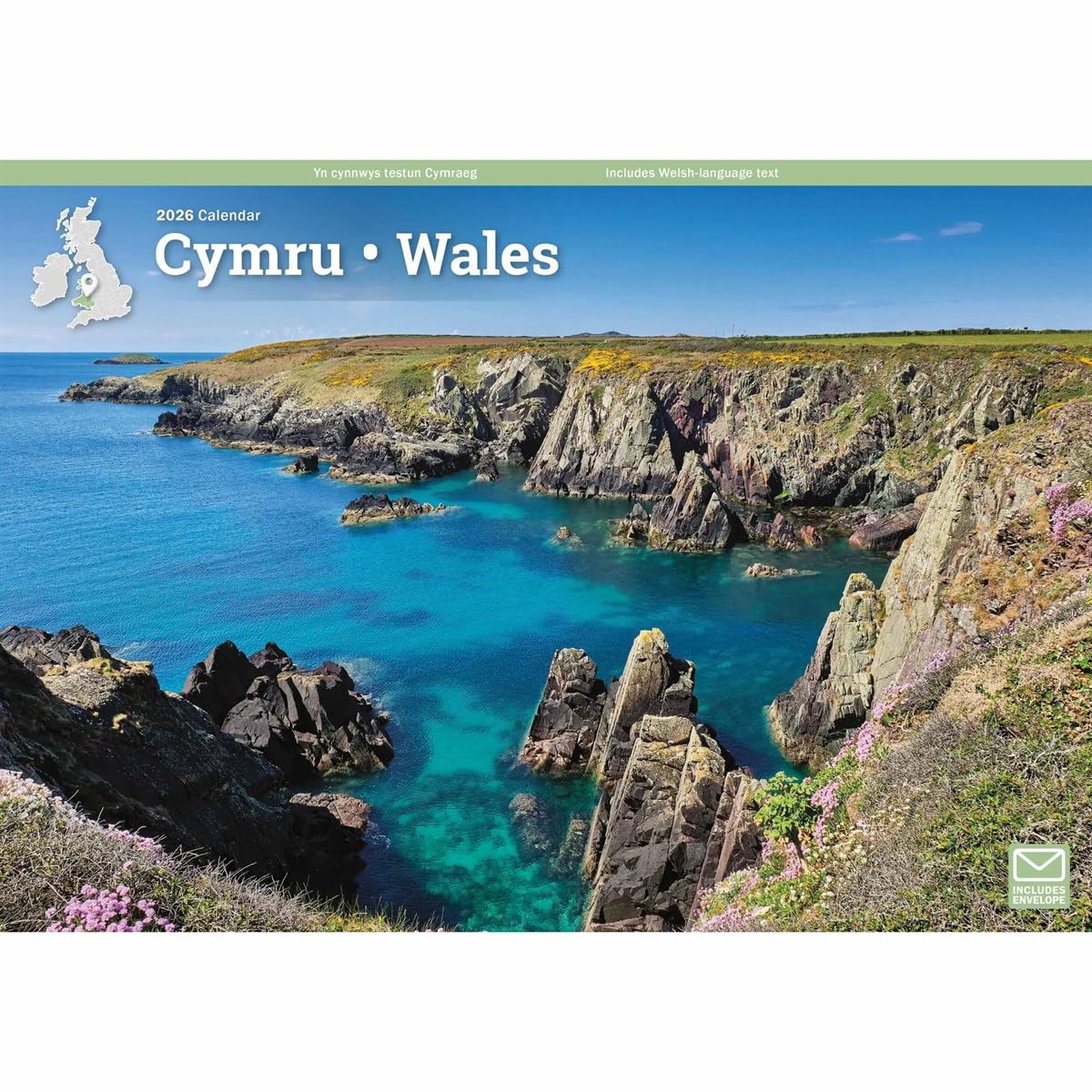 Wales 2026 A4 Wall Calendar