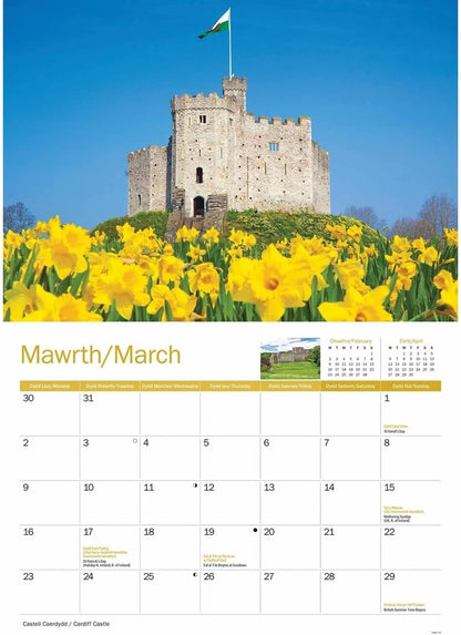 Wales 2026 A4 Wall Calendar