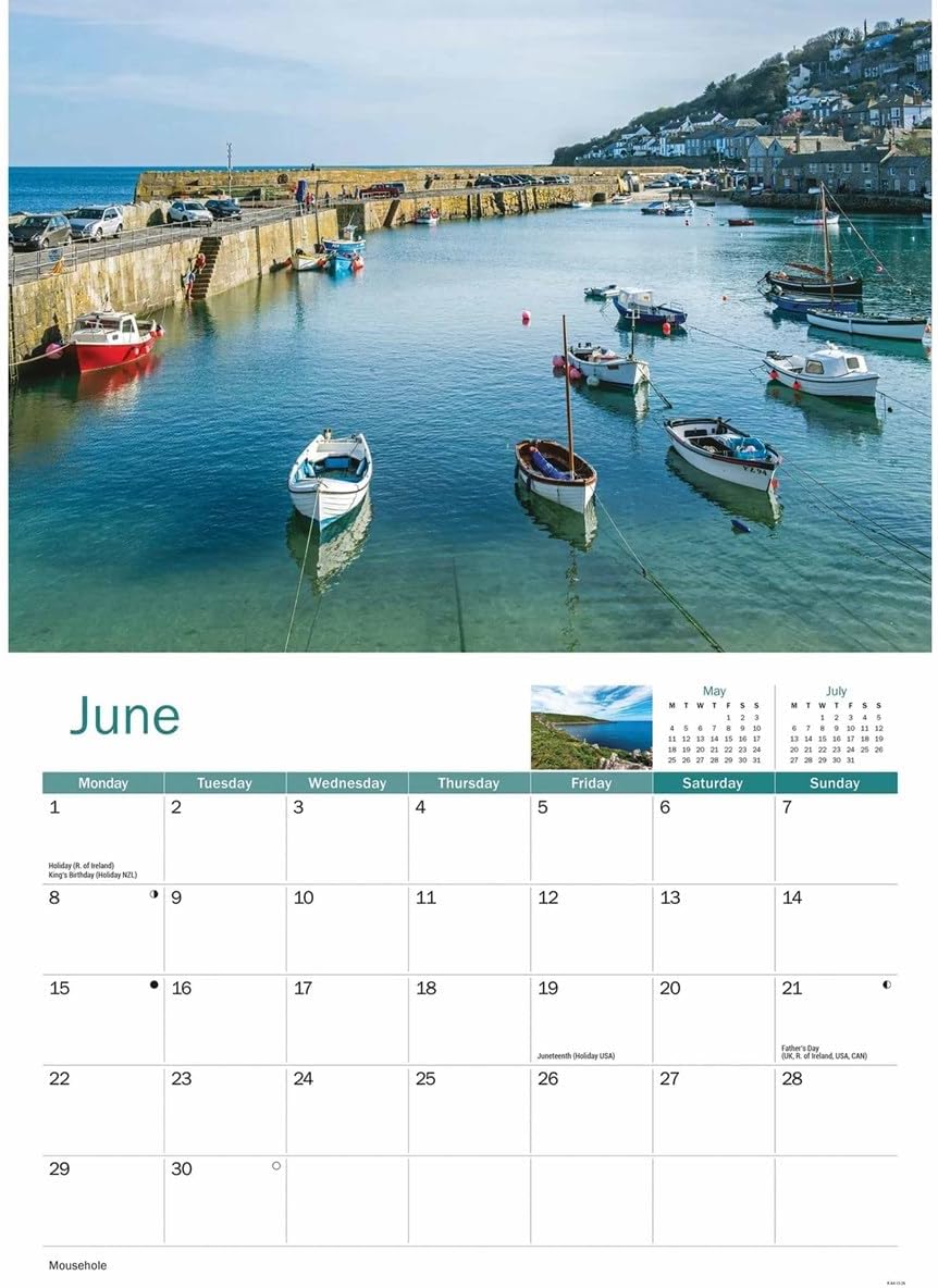 Carousel Worldwide, West Cornwall 2026 A4 Wall Calendar