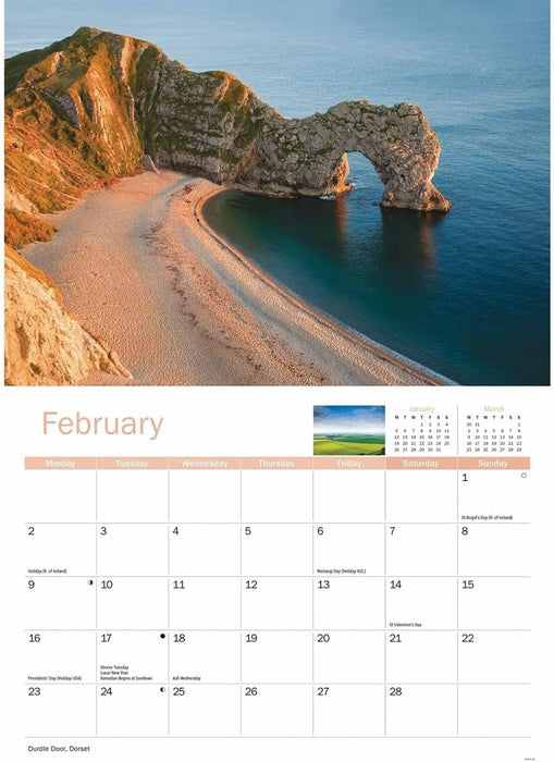 West Country 2026 A4 Wall Calendar