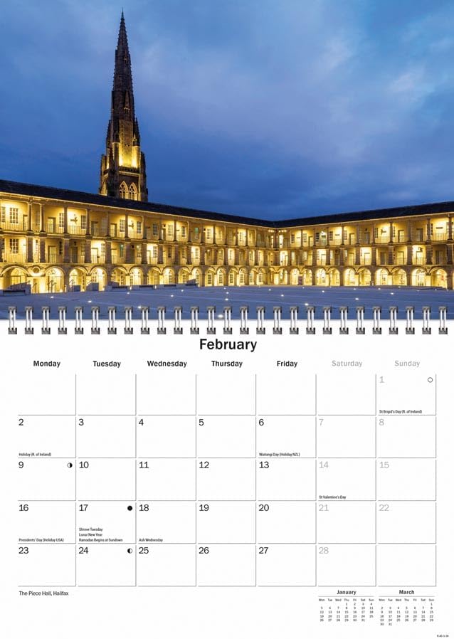 West Yorkshire 2026 A5 Wall Calendar