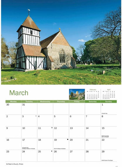 Worcestershire 2026 A4 Wall Calendar