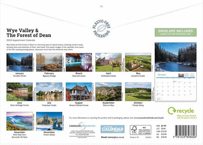 Wye Valley & The Forest of Dean 2026 A4 Wall Calendar