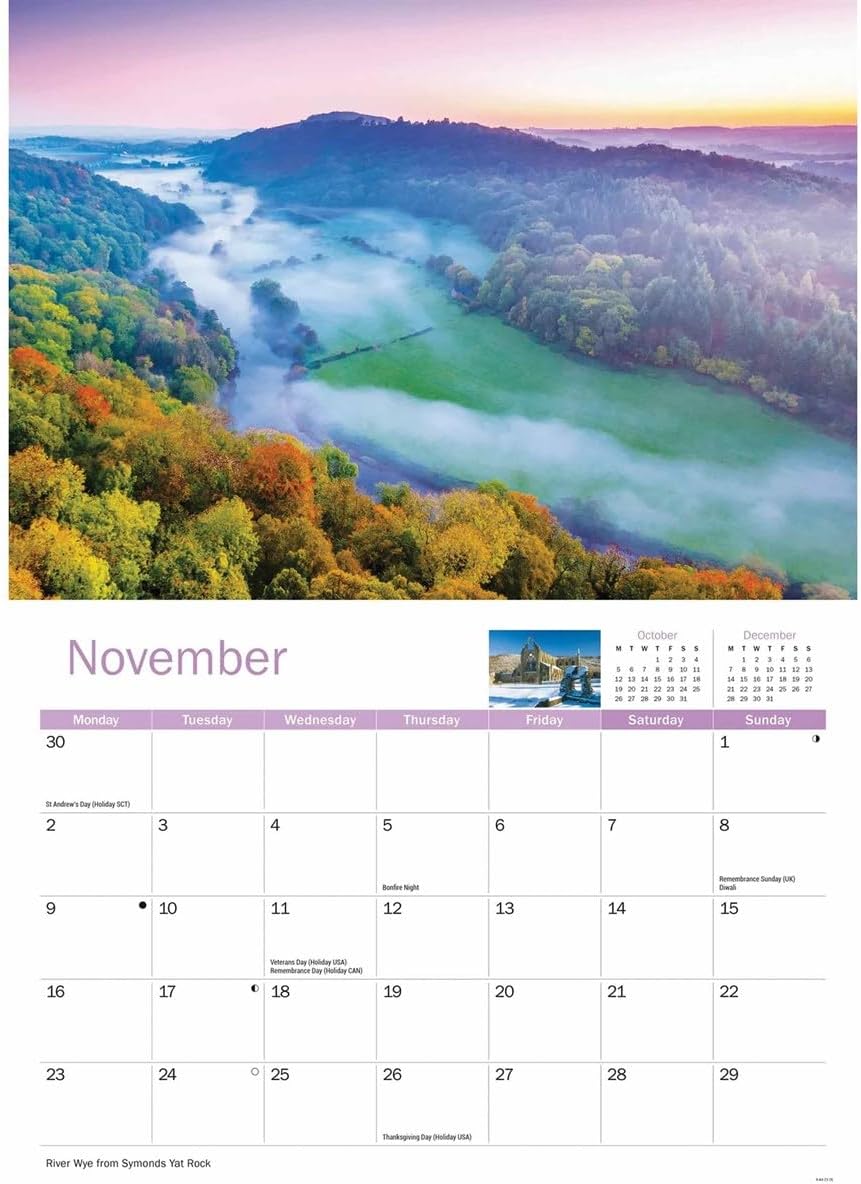 Wye Valley & The Forest of Dean 2026 A4 Wall Calendar