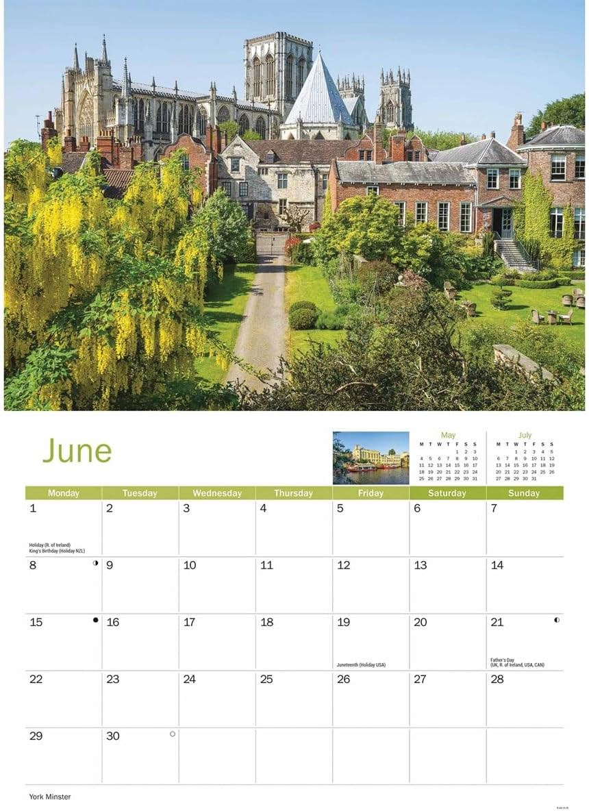 York 2026 A4 Wall Calendar