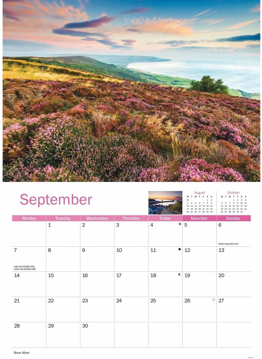 Yorkshire 2026 A4 Wall Calendar