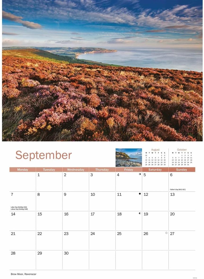 Yorkshire Coast 2026 A4 Wall Calendar