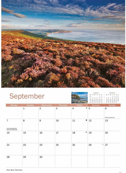 Yorkshire Coast 2026 A4 Wall Calendar