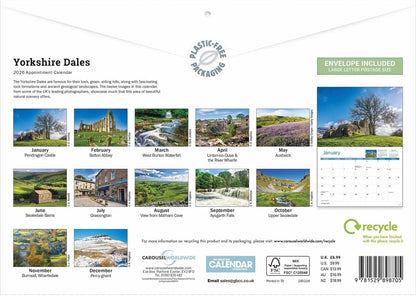 Yorkshire Dales 2026 A4 Wall Calendar