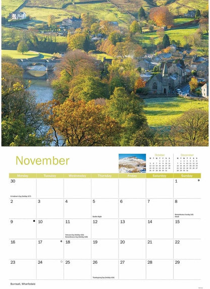 Yorkshire Dales 2026 A4 Wall Calendar