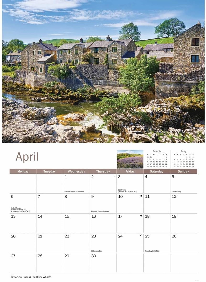 Yorkshire Dales 2026 A4 Wall Calendar