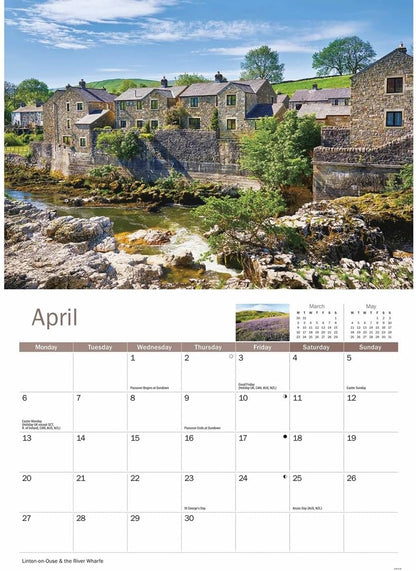 Yorkshire Dales 2026 A4 Wall Calendar