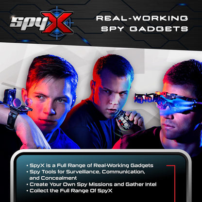 SpyX - Lazer Trap Alarm For Kids - Protect Yourself With Invisible LED Trip Wire Beams For Fun Spy Missions - Includes 2 Super Bright Beams and Receiver Alarm, 6+ Years