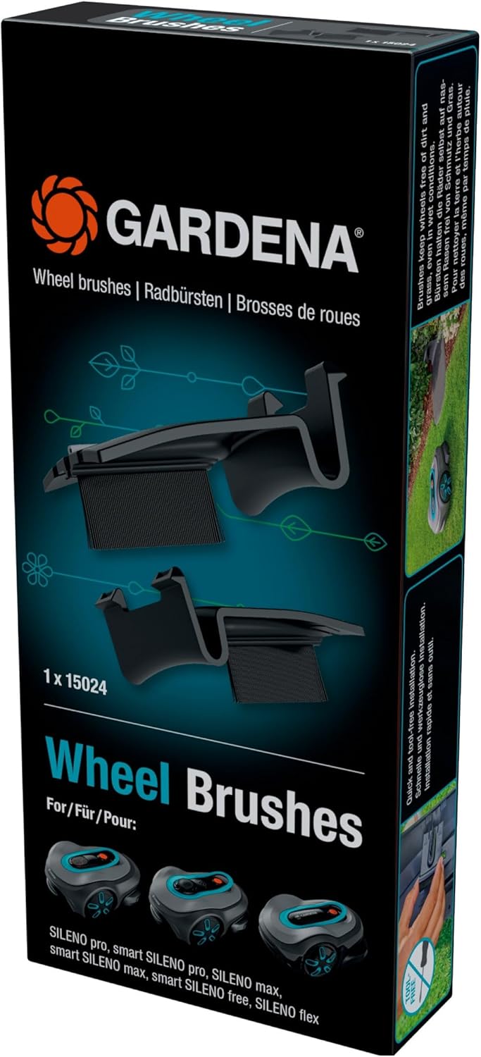 New Gardena Mower Wheel Brushes For Smart Sileno Pro / Max / Free And Flex