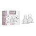 BIBS Set van 2 fleszuigers. Anti-koliek. Extra speen voor Bibs babyflessen. Ronde zuigvorm. - Silicone. Langzame stroom