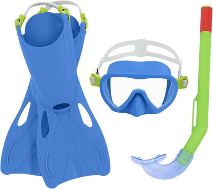 Duikbril met Snorkel en Zwemvliezen Bestway 24-27 Blauw (1 Stuks