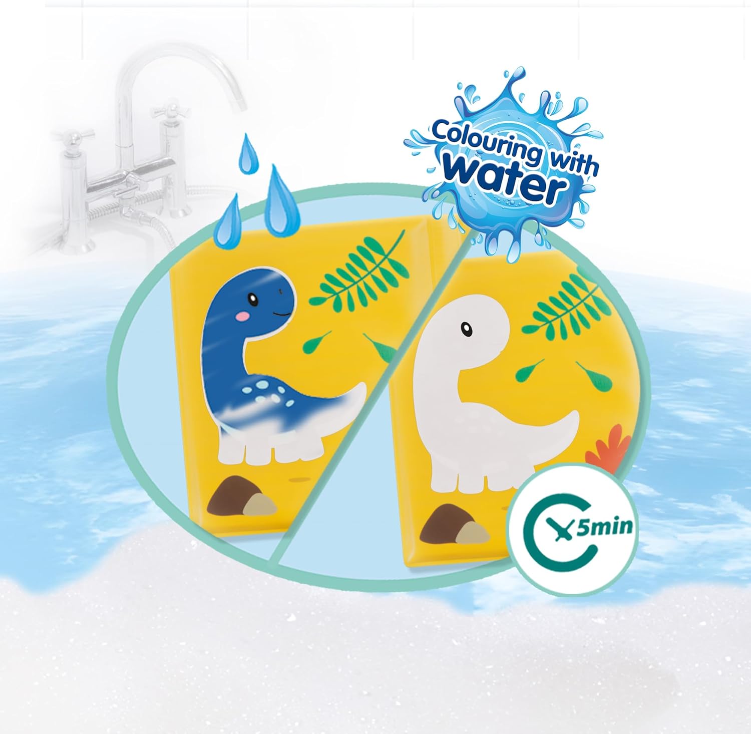 SES Creative 13215 Badboek schilderen met water dino's