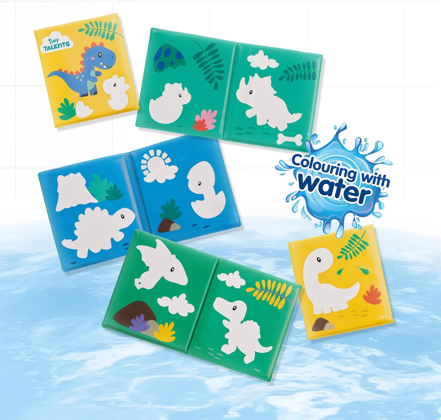 SES Creative 13215 Badboek schilderen met water dino's