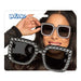 Boland - Feestbril Bling-Bling, voor volwassenen, bril met strass, leuke bril, carnaval, themafeest, Halloween