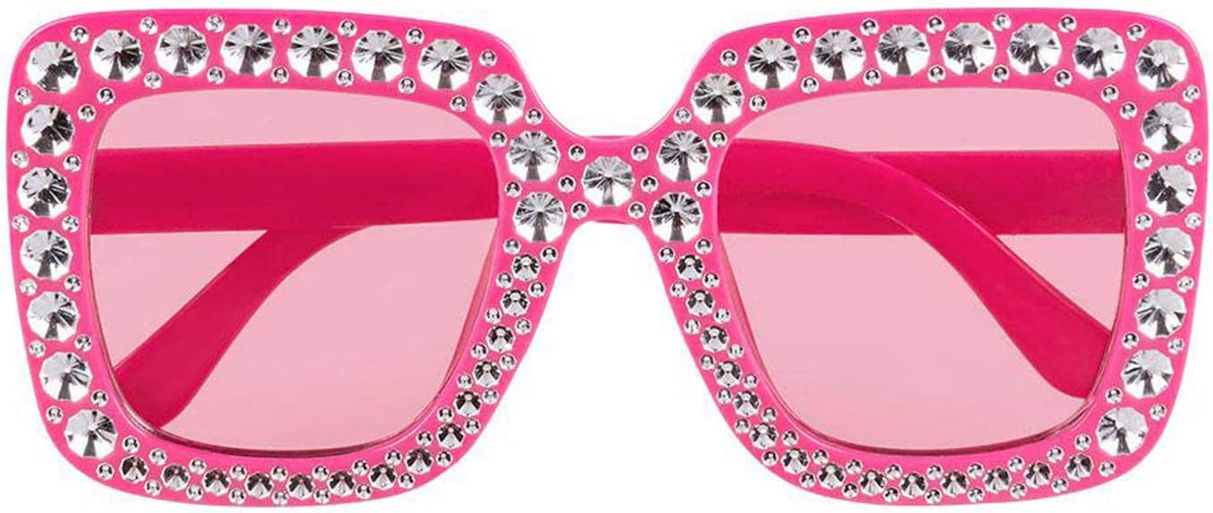 Boland - Partybrille Bling-Bling, für Erwachsene, Brille mit Strass, Spaßbrille, Karneval, Fasching, Fastnacht, Mottoparty, Halloween