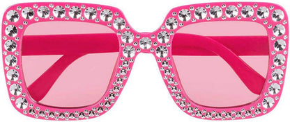 Boland - Partybrille Bling-Bling, für Erwachsene, Brille mit Strass, Spaßbrille, Karneval, Fasching, Fastnacht, Mottoparty, Halloween