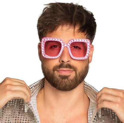 Boland - Partybrille Bling-Bling, für Erwachsene, Brille mit Strass, Spaßbrille, Karneval, Fasching, Fastnacht, Mottoparty, Halloween